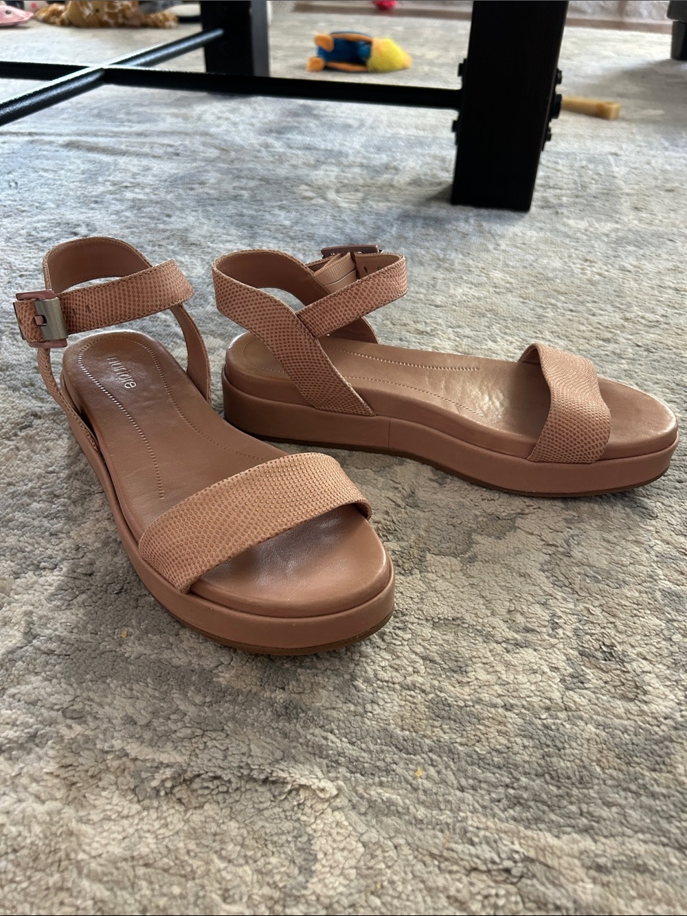 Nurture by Lamaze Blush-Tan Strappy Platform Sandals